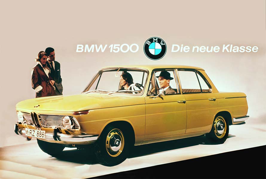 Der BMW 1500 legt den Grundstein für die Neue Klasse (BMW Werbemotiv – Agentur Dorland, J.A.Cropp)