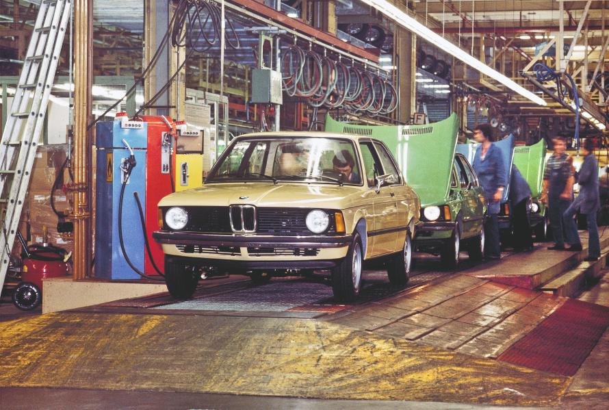 Montage und Finish des BMW 3er E21 in München. (BMW AG)